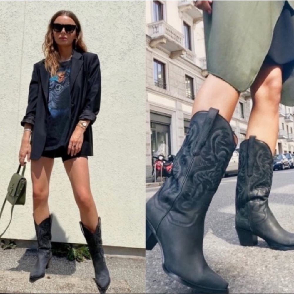 Jeffrey Campbell Western Dagger Boots in Black
